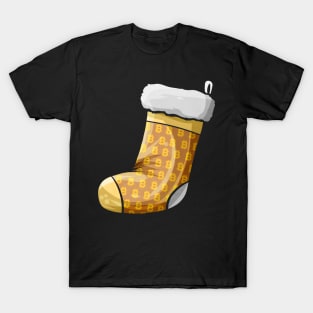 Sock For Your Chimney For Christmas With Bitcoin T-Shirt